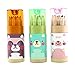 Pomeat 3 Pack Cute Cartoon Bear Mini Drawing Colored Pencils with Sharpener, 3.5