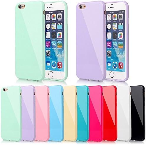 CellBoutique TM Glossy TPU Gel Case Cover Bumper Back For Apple iPhone 6 4.7" With Screen Protector With Screen Protector Mint Green