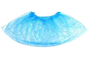100Pcs Outdoor Disposable Plastic Thick Outdoor Rainy Day Carpet Cleaning Shoe Cover Blue Waterproof Shoe Covers