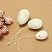 ELEGIANT Set of 3 Natural White Jade Egg for Kegel Exercise Pelvic Floor Muscles Vaginal Exercise Yoni Egg Ben Wa Ball Health Care for women gift