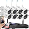 【3K 5.0mp&60 Days Storage】Wireless Security Camera System,8Pcs 5.0MP CCTV Home Wi-Fi IP Cameras,8 Channel NVR,OHWOAI HD…