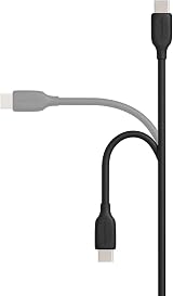 Amazon Basics USB-C to USB-C 2.0 Cable 60W 480Mbps 6ft USB-IF Certified Black view 2