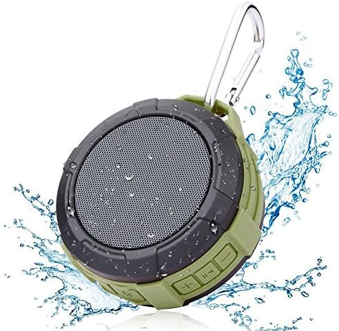 Lerdy Shower Speaker, IPX5 Wireless Waterproof Speaker with 4W Drive , Suction Cup, Buit-in Mic ( Army Green)