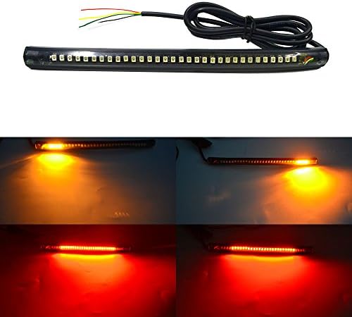 NBWDY Universal led Light Strip Tail Brake Stop Turn Signal 32LED 8" Flexible led light for motorcycle