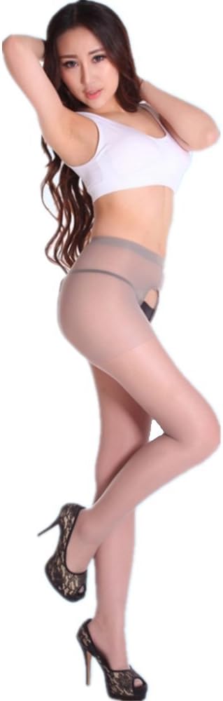 Women Sexy Sheer Thigh-High Stockings Crotchless Tights for Sex
