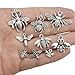 Honeybee Charm -80pcs Craft Supplies Antique Silver Bee Charms Pendants for Crafting, Jewelry Findings Making Accessory for DIY Necklace Bracelet Earrings (M119)