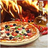 Pizza Stone for Best Crispy Crust Pizza, The Only Stoneware with Thermarite (Engineered Tuff Cordierite). Durable, Certified Safe, Ovens & Grills 16 Round, Bonus Recipe Ebook & Free Scraper