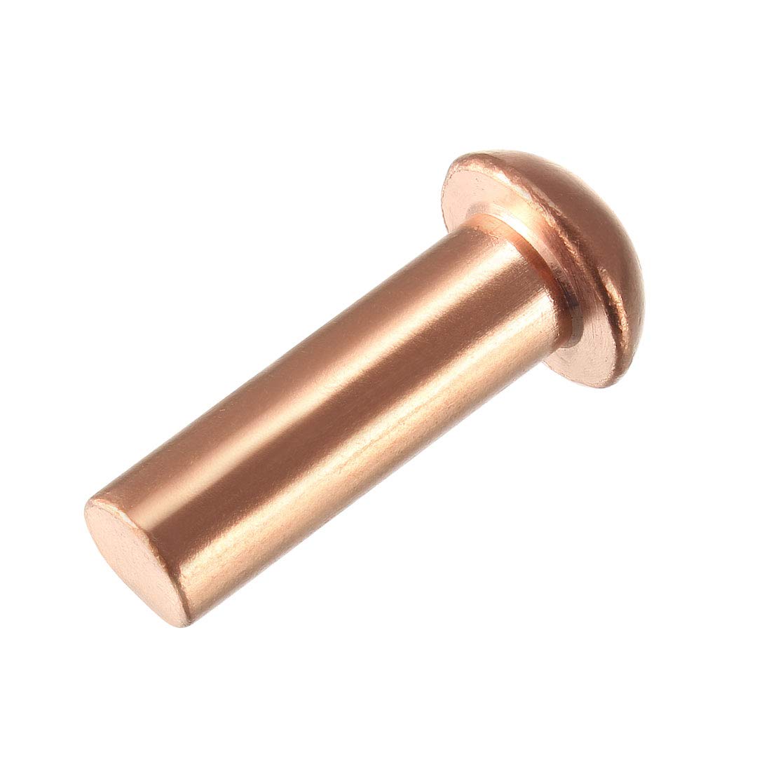 sourcing map 10 Pcs 5/16" x 63/64" Round Head Copper Solid Rivets Fasteners