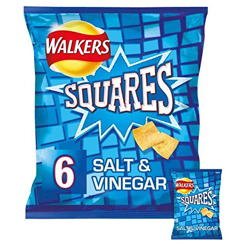 Walkers Squares Salt & Vinegar Snacks 22g x 6 per pack Buy Online in