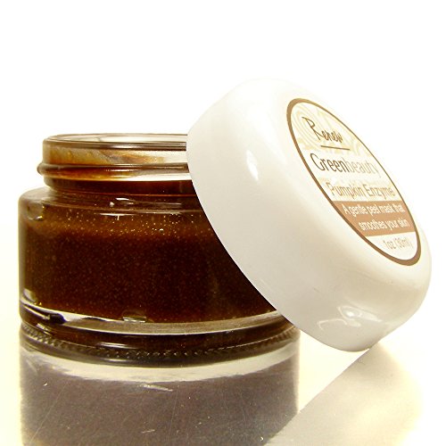 Pumpkin Enzyme Mask, peel mask gently exfoliates with pumpkin enzymes, sea kelp, raw honey and cacao. Eco friendly, cruelty free Green Beauty pumpkin enzyme exfoliator for mature skin. 1oz. - Thumbnail 3