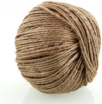 Crispy Deals 120 mTwisted BurlapJute Rope 1 mm for Crochet and DIY and Multipurpose (Natural Hemp)
