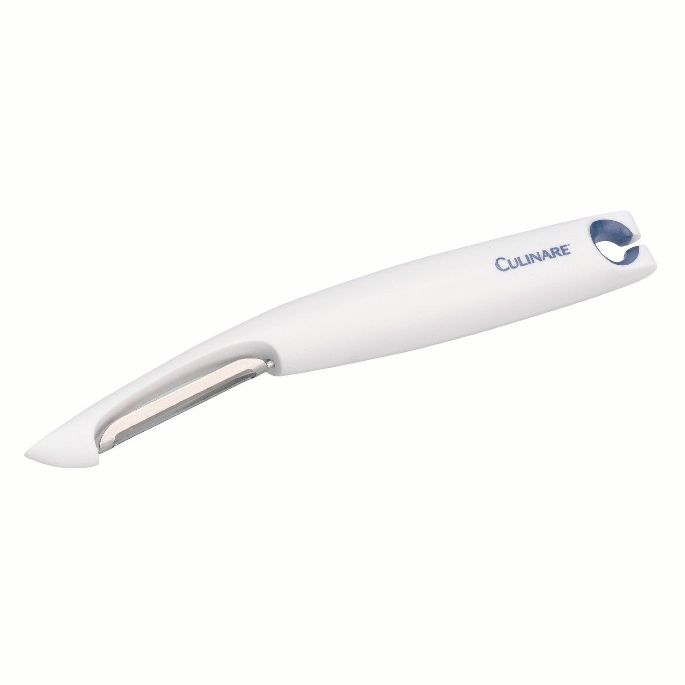 Culinare C12006 Swivel Peeler, White, Plastic/Stainless Steel, Manual Potato/Vegetable/Fruit Peeler, Moves Over Contours for Fast Peeling, Dishwasher Safe