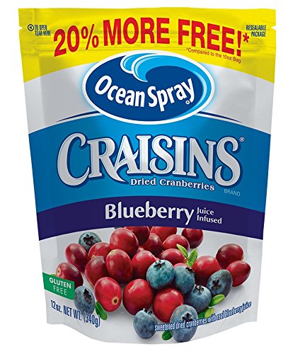 Craisins Ocean Spray Dried Cranberries, Blueberry, 12 Ounce