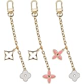 WCCDXGP 3ps Purse Chain Strap Replacement Short Chain Straps Enamel Flower Charm Purse Handle Extender Decorative Bag