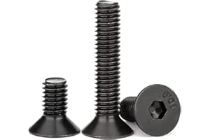 VENANOCI M4-0.7 x 25mm Flat Head Socket Cap Screws,Alloy Steel Grade 10.9, DIN 7991,Black Oxide, Allen Hex Drive,Hex Socket Drive, Fully Thread 100 Pcs