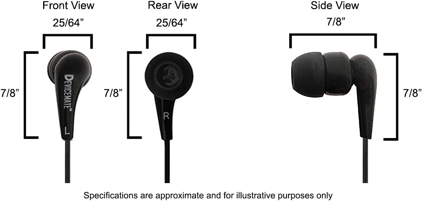 in-Ear Wired Earbuds Durable Earphones Headphones_Best Ear Buds Ear Phones for Cell Phone Smartphone Tablet MP3 MP4 CD DVD Player Laptop Notebook Computer. Earphone Case [Purple] DEVICEMATE SD 255