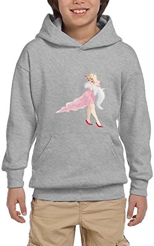 Quliuwuda Teen Boys Cartoon Beauty Vector Illustration Casual Style Walk Ash Fleeces S