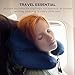 Travel Neck Pillow, Sable Memory Foam Air Neck Support Pillow for Sleeping (FDA Registered, Dual Filling Design, Comprehensive Support, Breathable Material, Machine Washable, Easy-to-Carry Buckle)