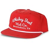 WHISKEY BENT HAT CO. The Frio Snapback Rope Hat - Vintage Baseball Cap, Adjustable Outdoor and Trucker Cap, One Size Fits All