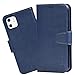 Arae Case for iPhone 11 PU Leather Wallet Case Cover [Stand Feature] with Wrist Strap and [4-Slots] ID&Credit Cards Pocket for iPhone 11 6.1 inch 2019 Released (Blue)