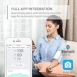 Eufy BodySense Blood Pressure Monitor, Automatic, Upper Arm Cuff (9-17 inches/23-43 cm), Bluetooth, Pulse Meter, Large LED Display, Portable, Rechargeable Battery, Irregular Heartbeat Detection