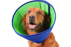 INSPACK Soft Dog Cone Recovery Collars & Cones After Surgery for Medium Large Dogs, Comfy Ecollars to Stop Licking, Adjustable, Dog Ecollars for Recovery Plastic: Superior Support Fabric: Soft Comfort