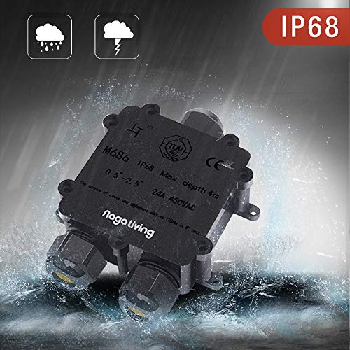 Abzweigdose IP68 Wasserdicht Kabelverbinder Verbindungsdose für Kabeldurchmesser Ø4mm-14mm – Bild 5