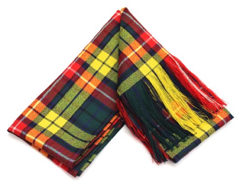 BBIBBI Traditional Buchanan Tartan 100% Wool Full Sash - Made in Scotland