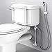 SonTiy Handheld Bidet Sprayer Shattaf Cloth Diaper Sprayer for Toilet Attachment with Adjustable Water Pressure Control Shut-off Brass T- Valve ABS Chrome