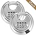 4 Digit Combination Disc Padlock with Hardened Steel Shackle Silver Lock for Sheds, Storage Unit, Gym and Fence (2 Pack) primary