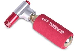Bicycle Tire Pump CO2 Inflator, Mini Bike Tyre Pump Dual Valve Head, Presta Schrader Compatible Quick-Easy-Safe CO2 Cartridge