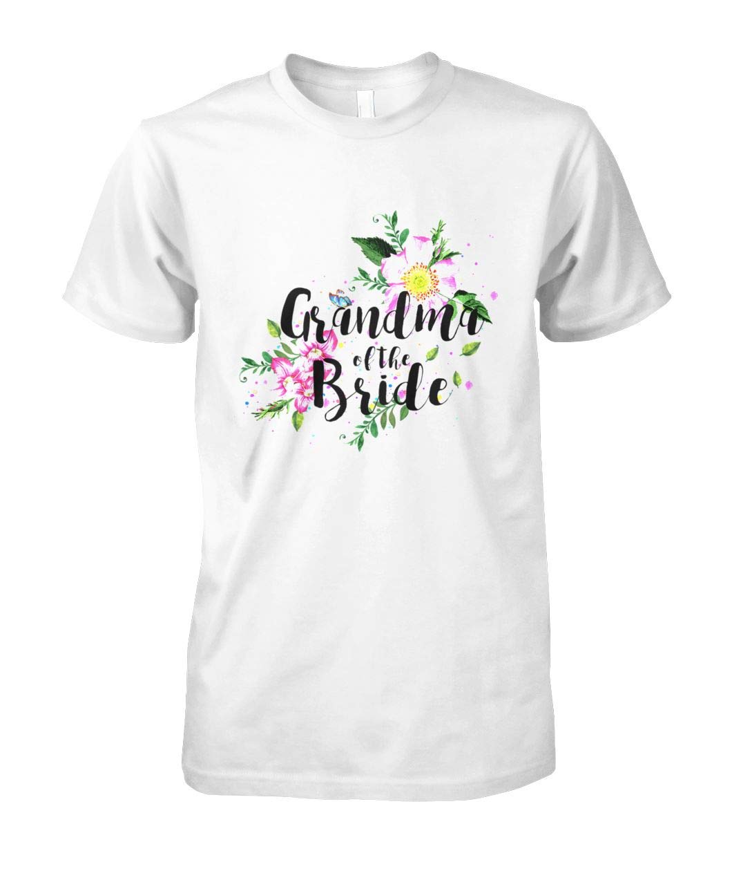 Floral Grandma Of The Bride Bridal Party, Short Sleeves, Unisex, For S T Shirt
