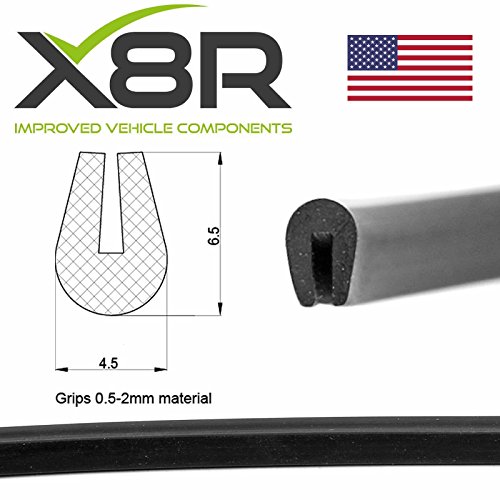 Small Black Rubber U Channel Edging Edge Protect Protection Trim Seal Flexible Part: X8R0111