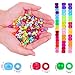 Pony Beads, Shynek 24 Colors Plastic Pony Beads Friendship Bracelet Beads for Jewelry Bracelets Making and Hair Braids, Assorted Rainbow Colors