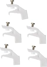 Merriway BH04068 White Curtain Track Brackets 5 Pcs for Decorail Integra Track view 2