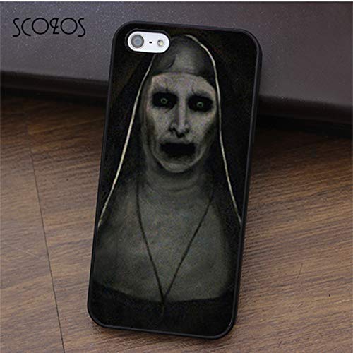 The Conjuring 2 iPhone 8 Case Demon Nun Painting Valak iPhone 7 Cover Conjuring Horror Movie Theme Witch Printed iPhone 7/8 Skin Protective Back Case Shockproof Slim Soft TPU Silicone, Black