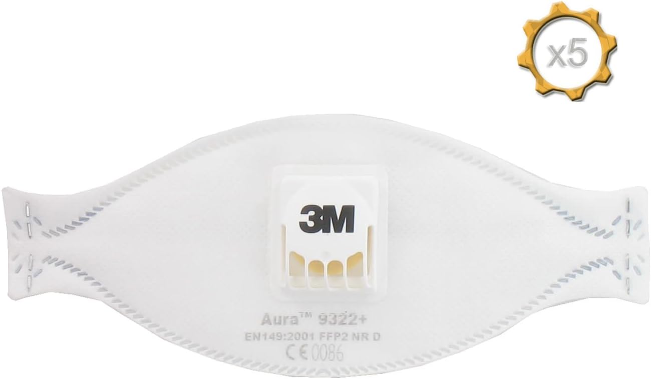 3M Aura 9322 FFP2 Folding Dust Mask with Valve x 5