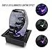 SereneLife 4-Tier Desktop Electric Water Fountain Decor w/ LED - Indoor Outdoor Portable Tabletop Decorative Zen Meditation Waterfall Kit Includes Submersible Pump & 12V Power Adapter - SLTWF78LED