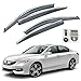 VXMOTOR for 2013-2017 Honda Accord Sedan 4 Door ONLY - Chrome Trim PC* Smoke Tinted Clip On Window Visor Rain Guard Defector Polycarbonate* - PC Best Material
