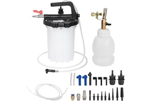 Wenzhon 3L Vacuum Brake Bleeder Kit, Brake Bleeder Pneumatic Brake Fluid Bleeder Kit with 22PCS Adapter and 1L Refilling Bottle One Person Operation