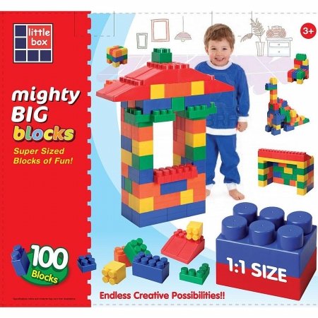 Grand Forward LBMBB508 Mighty Big Block Set, Multi Primary (100 Piece)