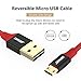 JianHan Reversible Micro USB Cable,[3-Pack] Braided Micro USB Charging Cable for Samsung Galaxy S7 S6 J7 Edge,Note 5,LG G3 G4,Kindle,PS4,Motorola,Android (1.5ft /3.3ft /6.6ft Red)