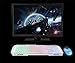 Runsen Rainbow Backlit Gaming Keyboard and Mouse Combo,USB Wired LED Backlit Metal Panel(7 Color Backlit)