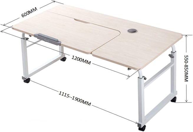 Jnyzq Bureau Mobile Pliant Reglable D Etudiant De Bureau De Table De Bureau Pliable De Taille De Lit Et De Largeur Couleur B Amazon Fr Cuisine Maison