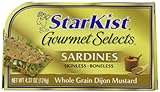 StarKist Gourmet Selects Sardines, Skinless Boneless in Whole Grain Dijon Mustard, 4.37 Ounce