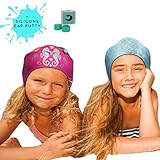 Will & Fox Swimming Ear Band for Kids Toddlers & Babies with Ear Tubes ~Free Putty Earplugs ~The #1 Headband ENT Physicians Recommend ~ Holding Plugs in Place and Ears Dry (Medium 18 Months -10 Years)