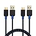 Cable Matters 2-Pack Braided USB C Cable with 3A Fast Charging in Black 6.6 Feet for Samsung Galaxy S20, S20+, S20 Ultra, Note 10, Note 10+, LG G8, V50, Google Pixel 4, and More