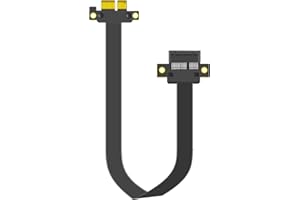 GLOTRENDS 300mm PCIe 3.0 X1 Riser Cable for M.2, WiFi, Firewire, USB, Sound Cards, etc