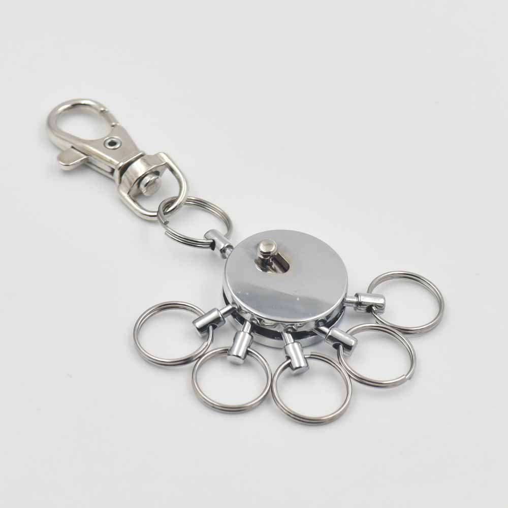 2 Pcs Snap Swivel Multi Removeable Detatchable Key Ring 5