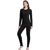 woolcano Women's 100% Merino Wool Base Layer Sets Lightweight Active Base Layer for Ski